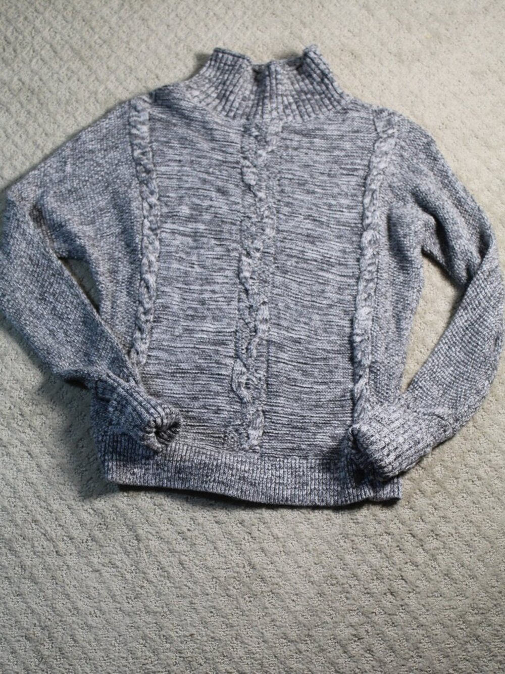 Gap Size S Black White 100% Cotton Knit Long Sleeve Sweater